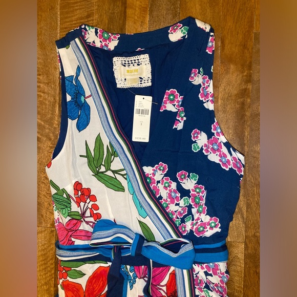 NWT never worn Anthropologie x Maeve botanica floral faux wrap dress, size 2 - Picture 5 of 10